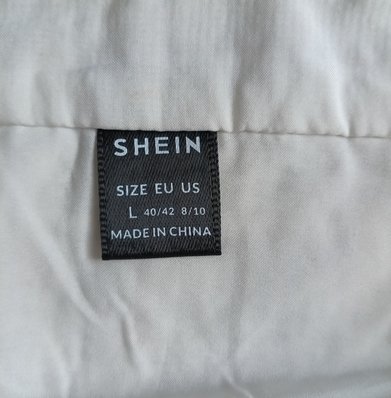 Shein White Tweed Pencil Skirt & Crop Top Size L - Picture 5 of 6